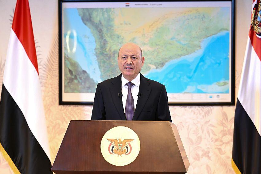 في خطاب بذكرى الوحدة.. العليمي: القضية الجنوبية جوهر أي تسوية والميليشيا تفرض الانفصال بالقوة